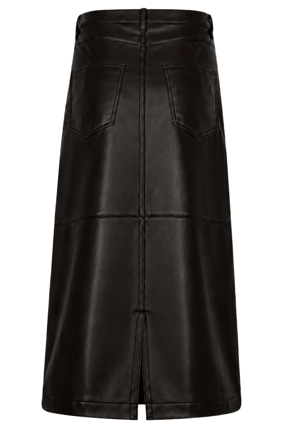 Red Button Alina espresso brown faux leather skirt at Olivia Grace Fashion