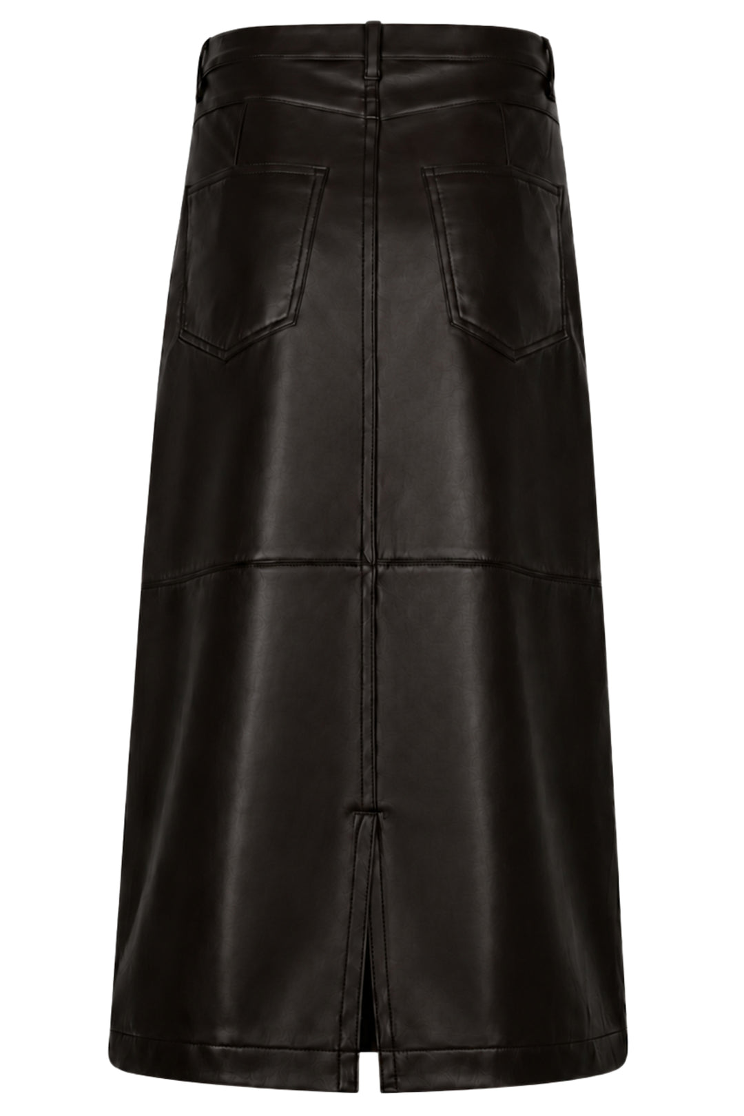 Red Button Alina espresso brown faux leather skirt at Olivia Grace Fashion