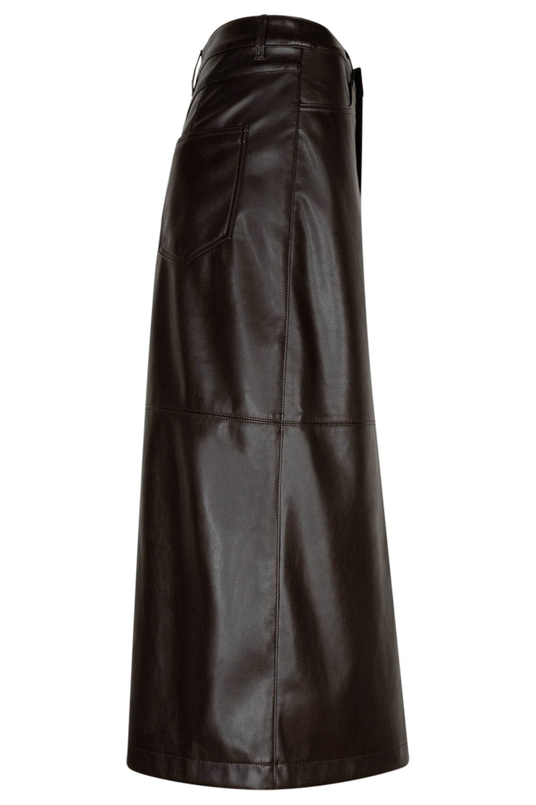 Red Button Alina espresso brown faux leather skirt at Olivia Grace Fashion
