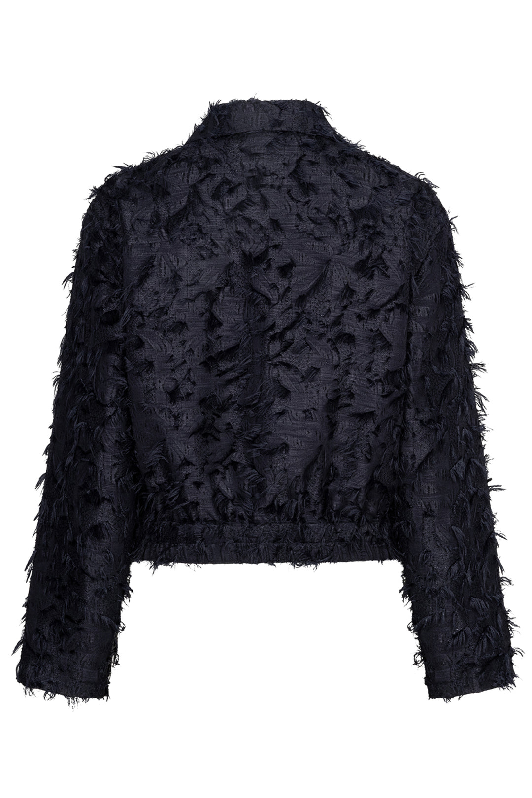 Red Button navy fringe bomber jacket at Olivia Grace Fashion