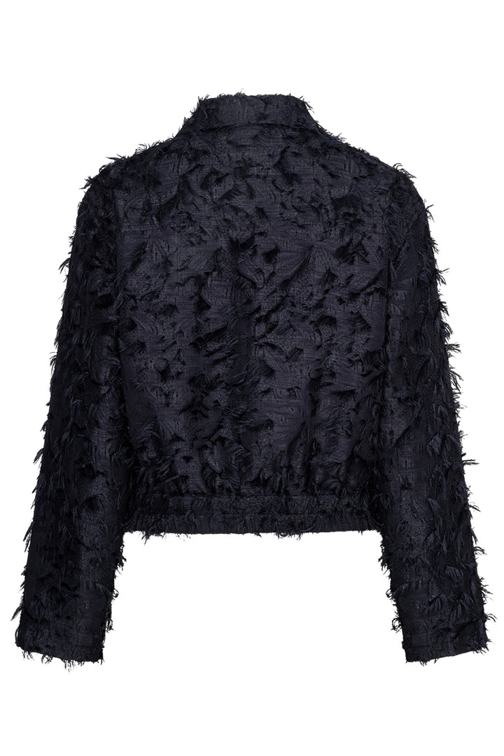 Red Button navy fringe bomber jacket at Olivia Grace Fashion