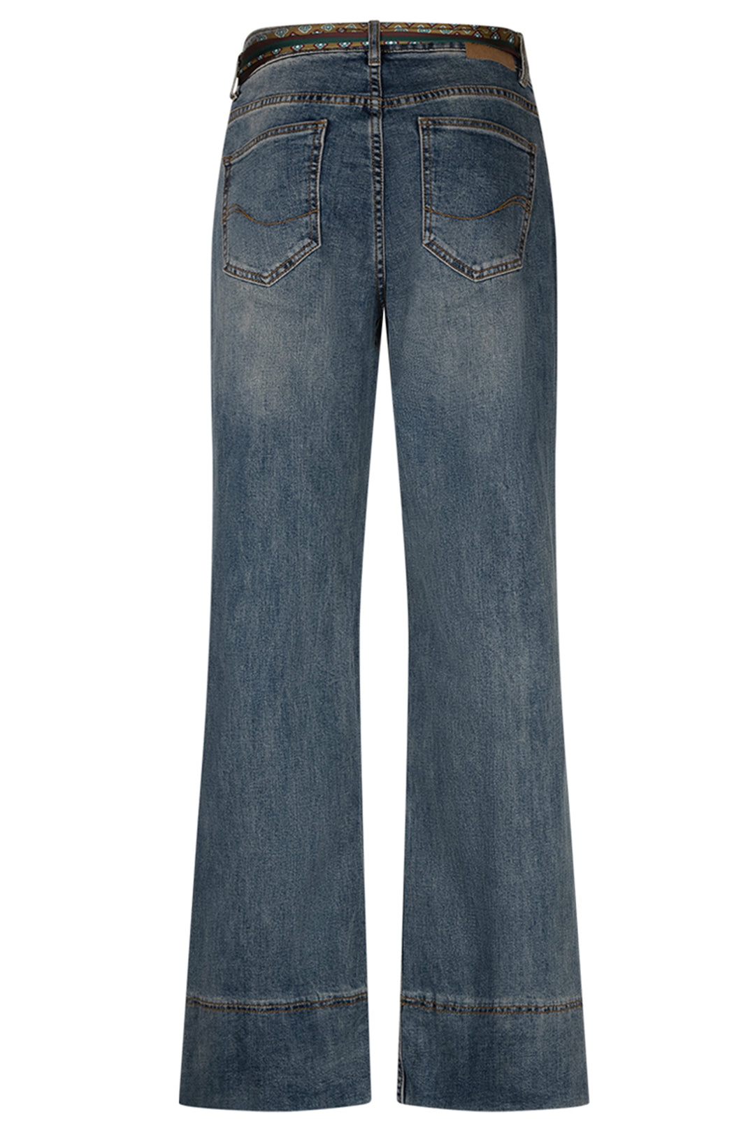 Red Button Brielle vintage wash jeans with scarf at Olivia Grace Fashion