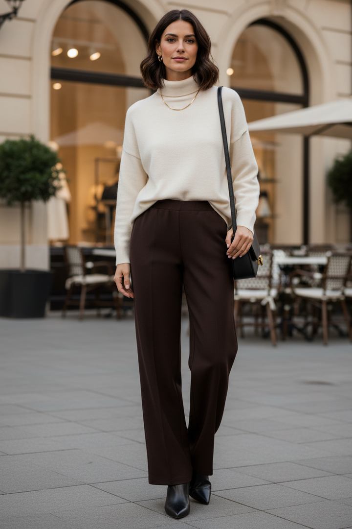 Red Button Colette Punta Sporty Espresso Brown Trousers SRB5020A