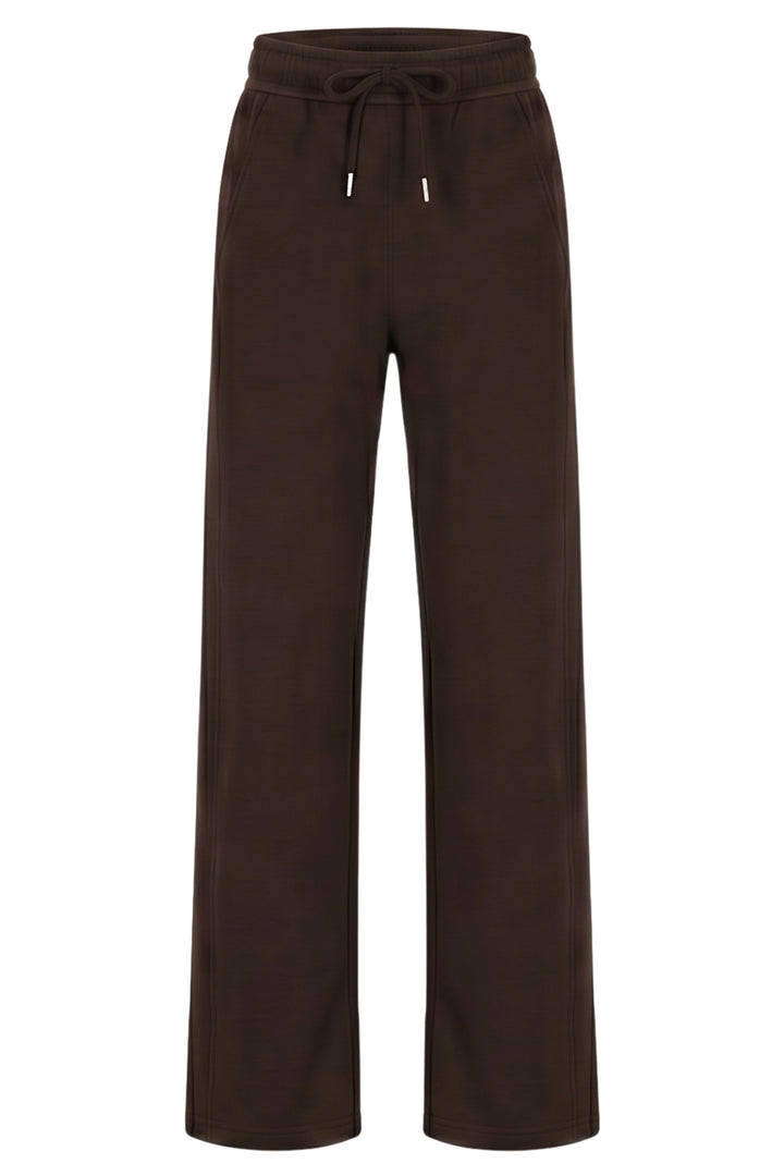 Red Button Colette Scuba Espresso Brown Trousers SRB4994A, front view
