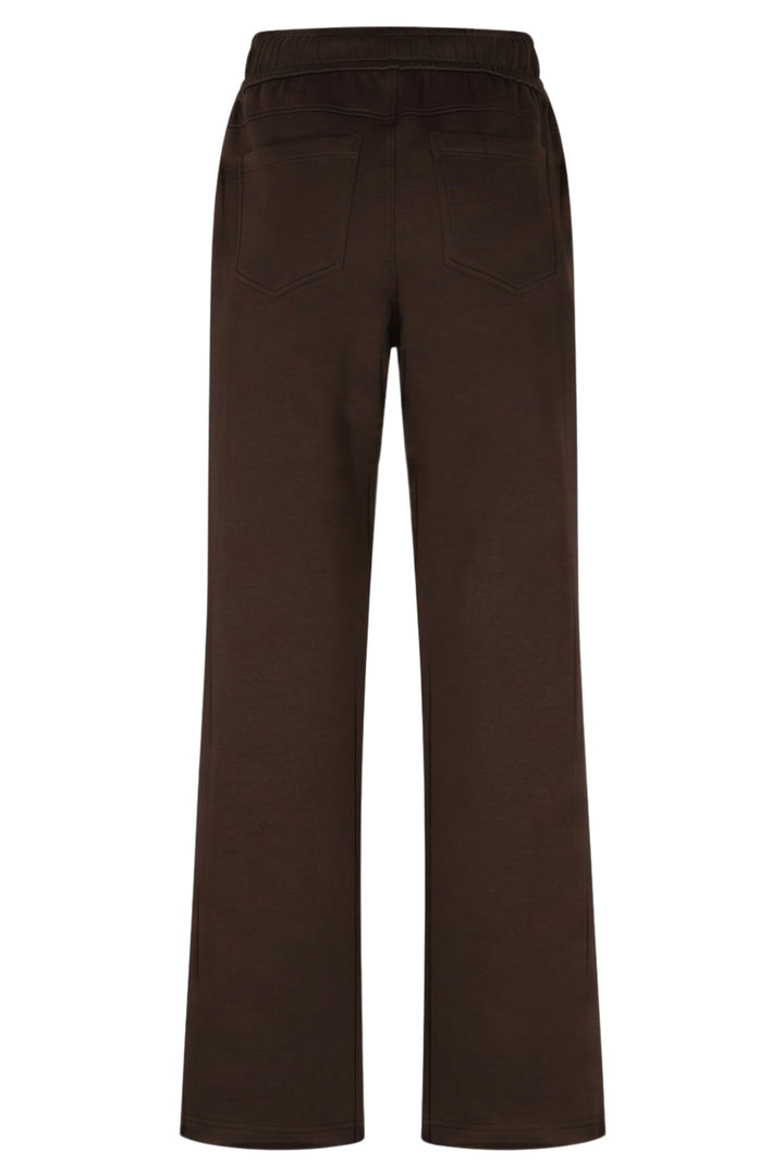 Red Button Colette Scuba Espresso Brown Trousers SRB4994A, back view