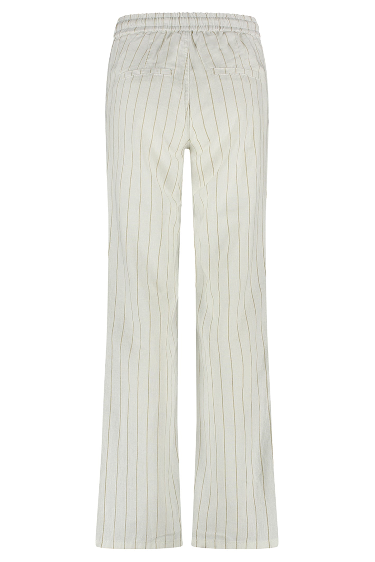 Red Button Colette Trousers Cotton Linen Stripe Dark Sand SRB4441A