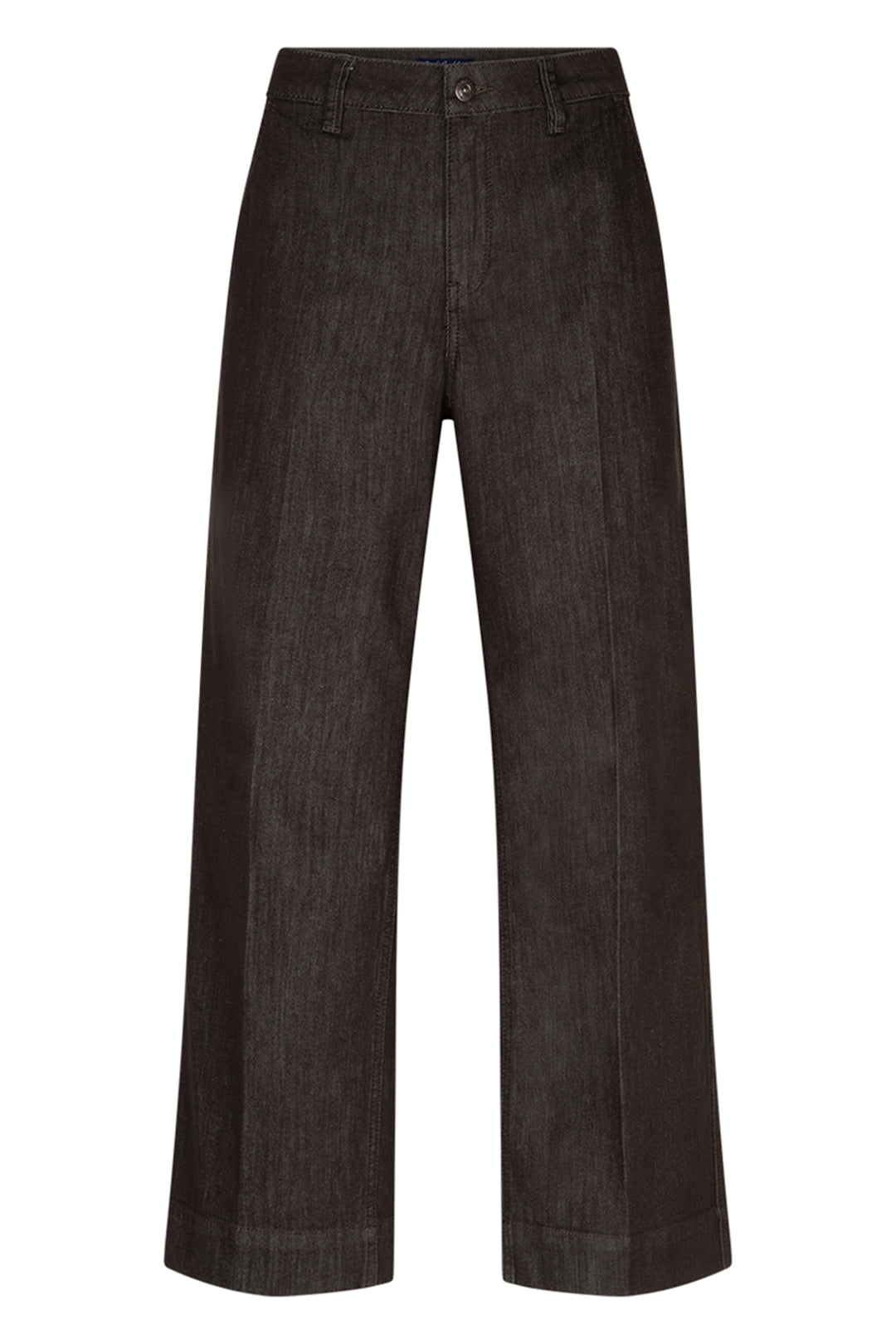 Red Button Conny Wide Leg Espresso Brown Coloured Denim Jeans, front view