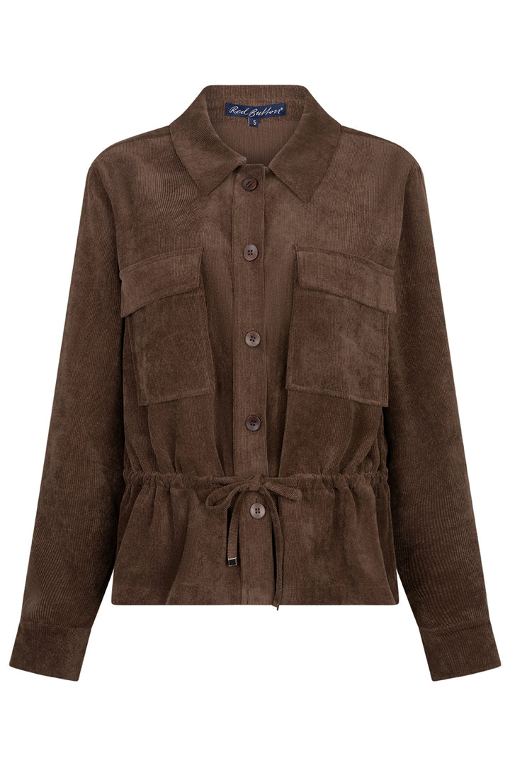 Red Button Drew brown corduroy overshirt at Olivia Grace Fashion