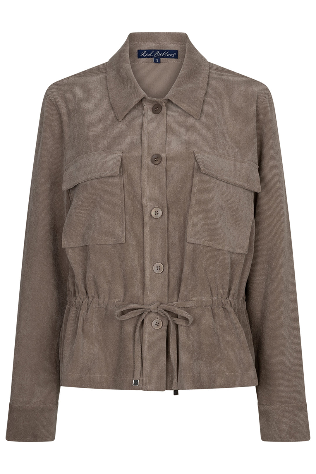 Red Button Drew clay corduroy overshirt at Olivia Grace Fashion