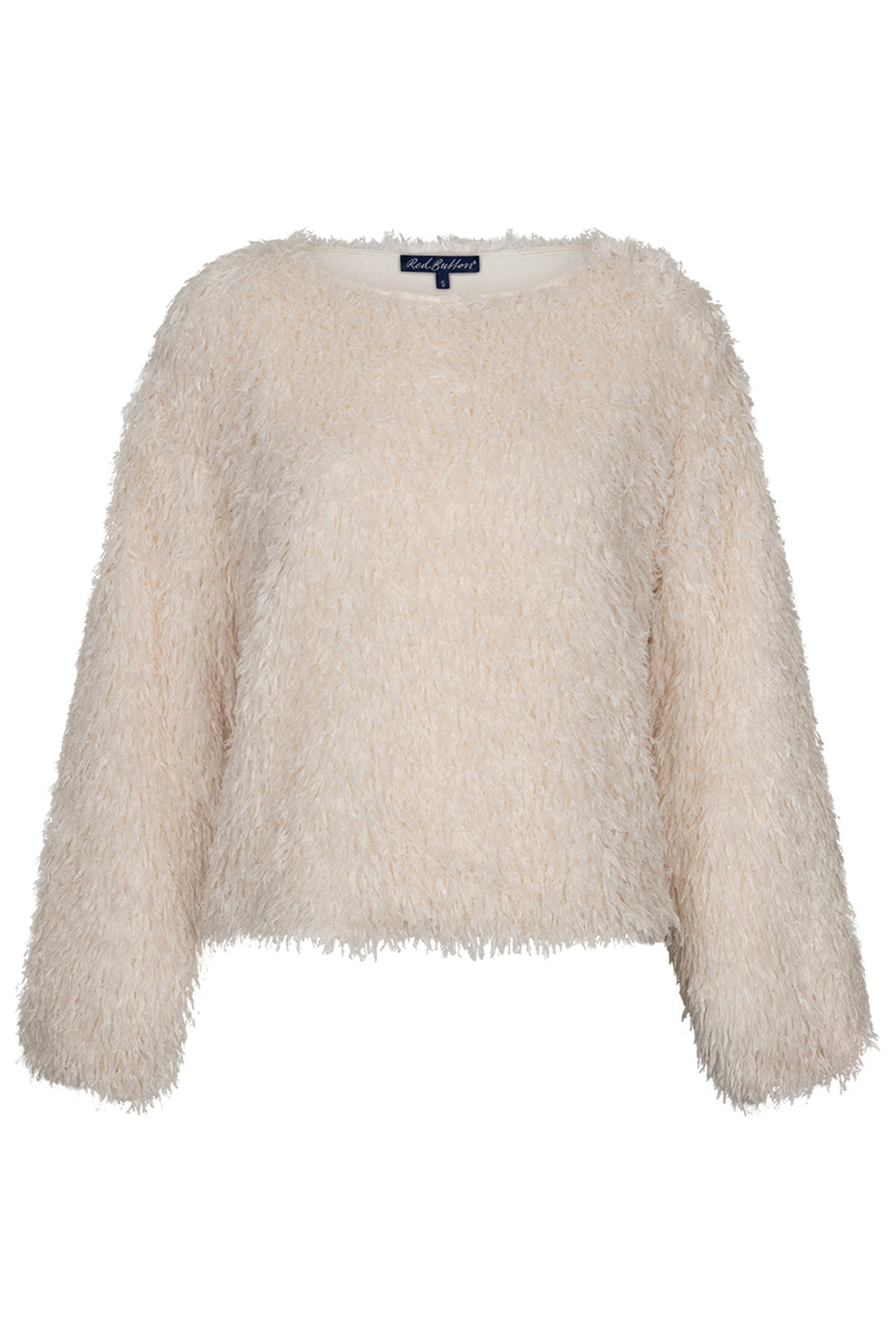 Red Button Fiona Feathers Ecru Cream Top at Olivia Grace Fashion
