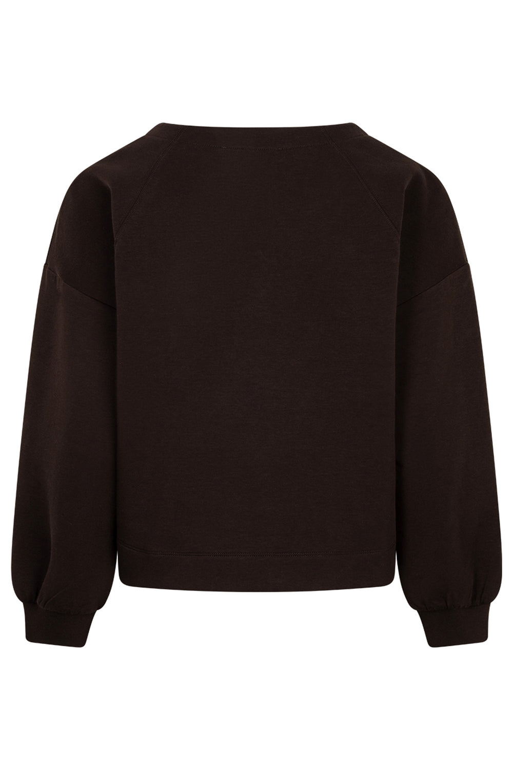 Red Button Skyler espresso brown scuba top at Olivia Grace Fashion