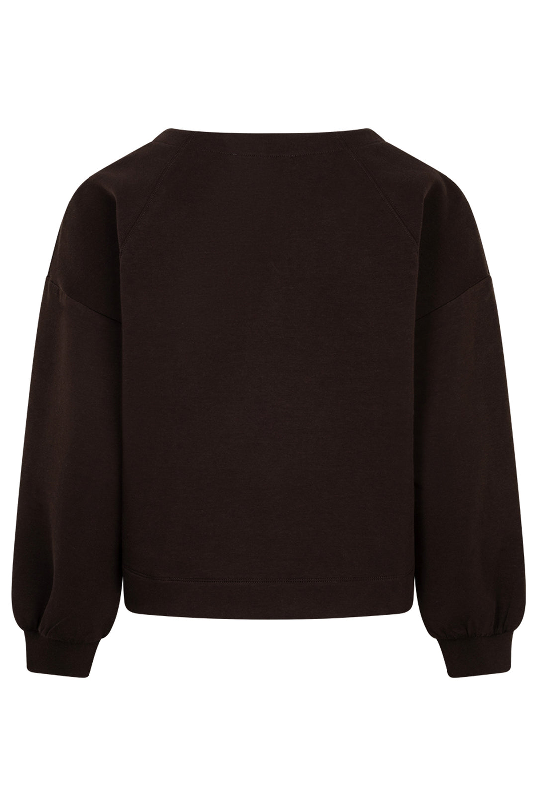 Red Button Skyler espresso brown scuba top at Olivia Grace Fashion