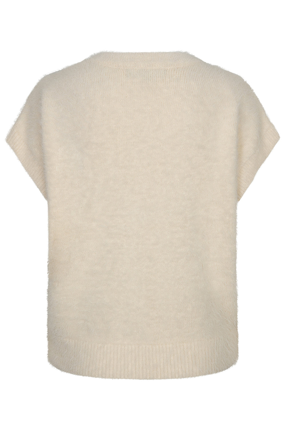 Red Button cream fuzzy cap sleeve cardigan at Olivia Grace Fashion