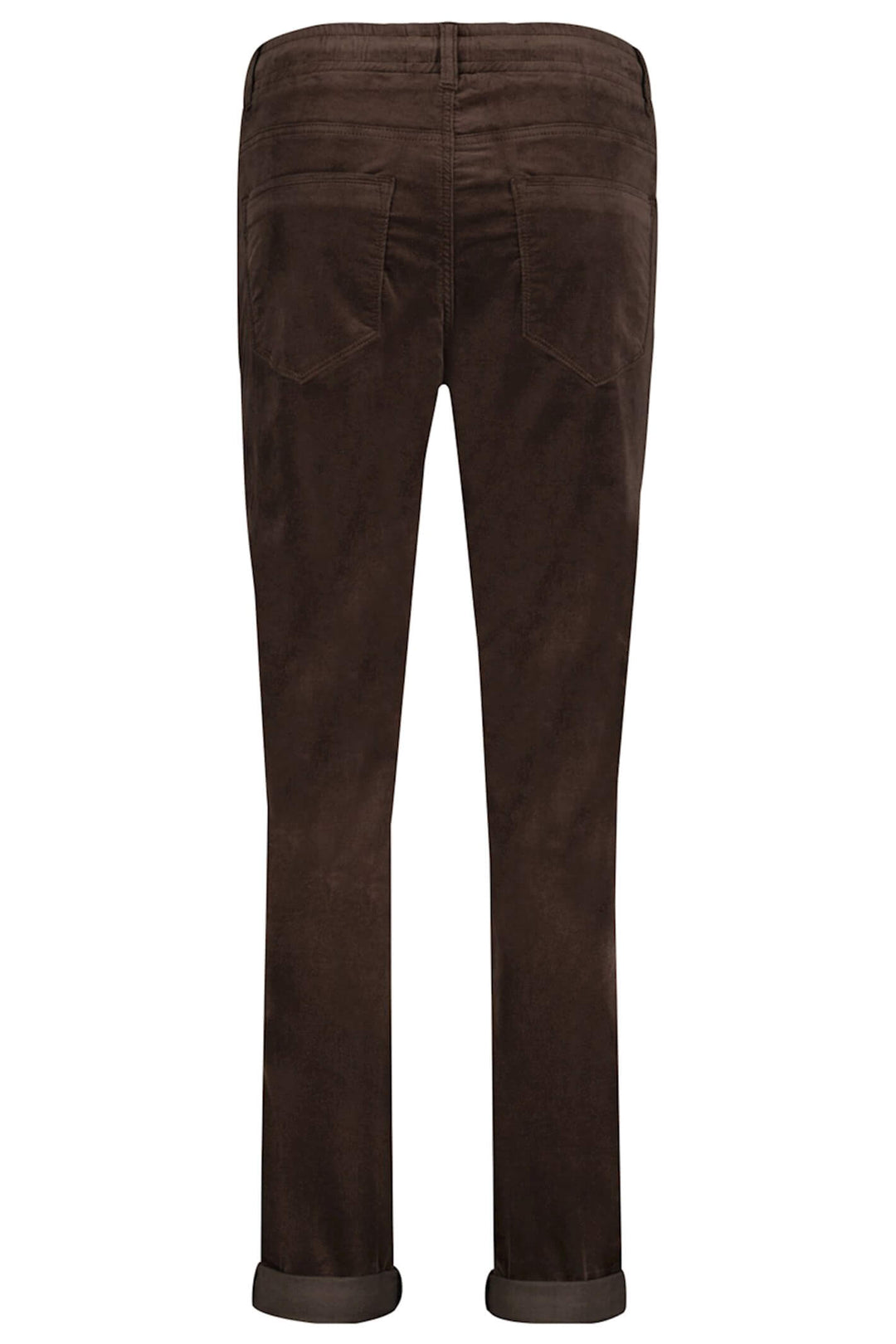 Red Button SRB4052 Tessy Espresso Brown Velvet Pull-On Trousers - Olivia Grace Fashion