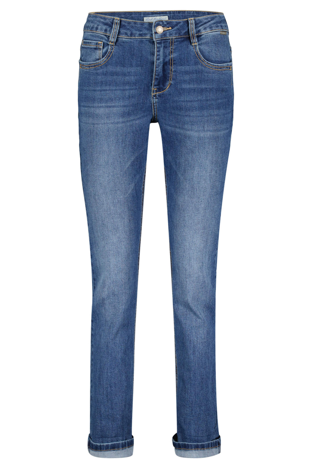 Red Button SRB4056 Kate Blue Turn Up Denim Jeans - Olivia Grace Fashion