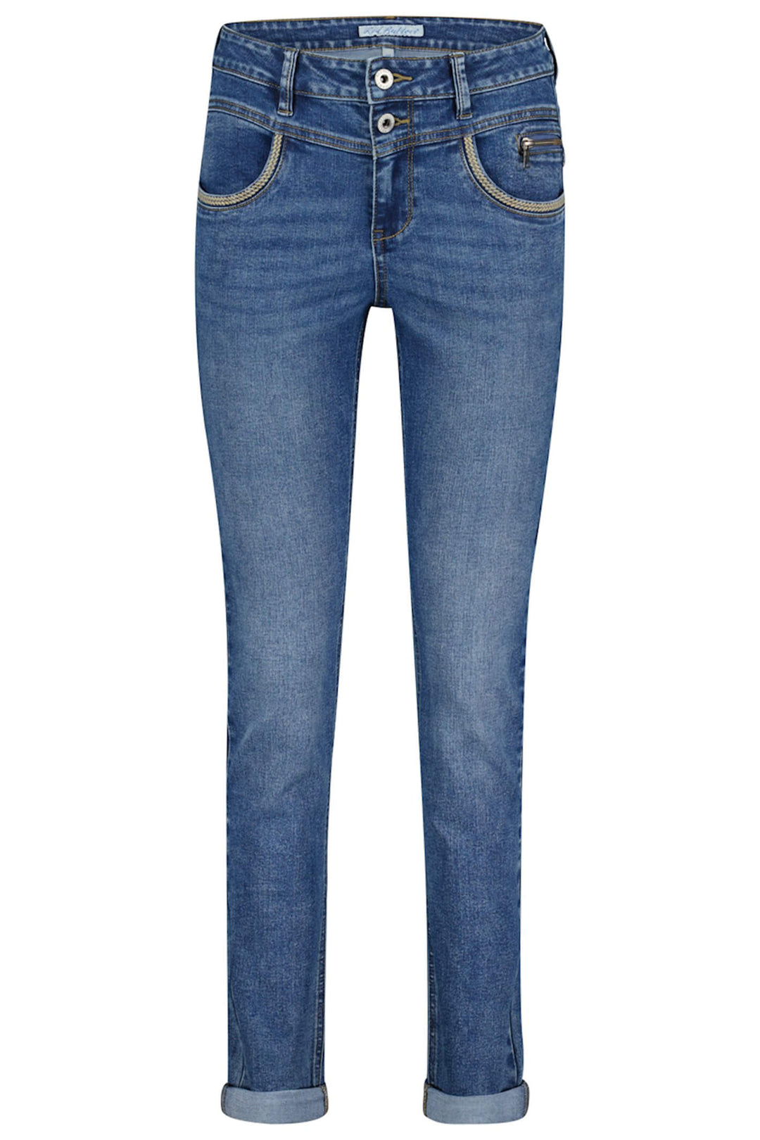 Red Button SRB4061 Sienna Blue Embroidered Jeans - Olivia Grace Fashion