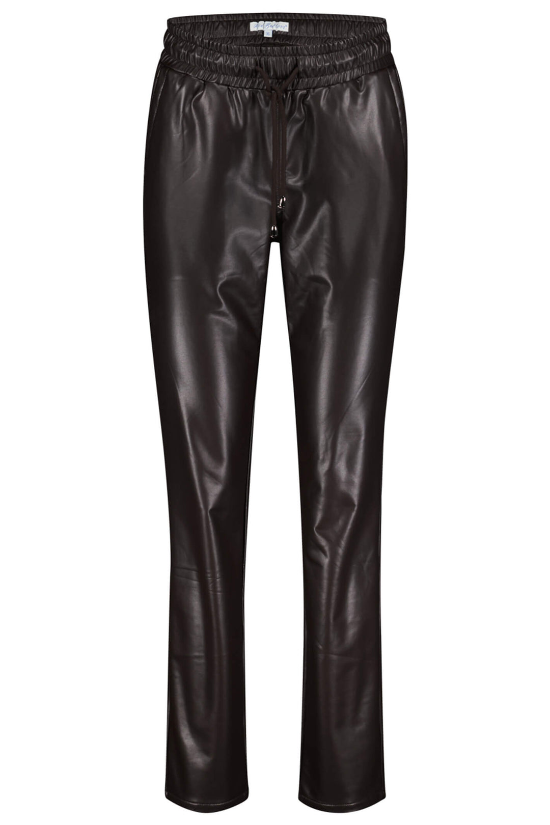 Red Button SRB4094 Tessy Chocolate Brown Faux Leather Trousers - Olivia Grace Fashion