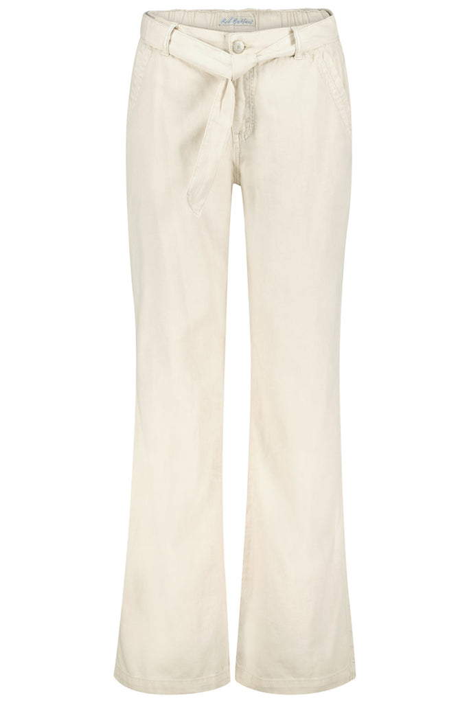 Linen cotton trousers White パンツ White Cotton Linen Blend Drawstring Waist Trousers | Bottoms
