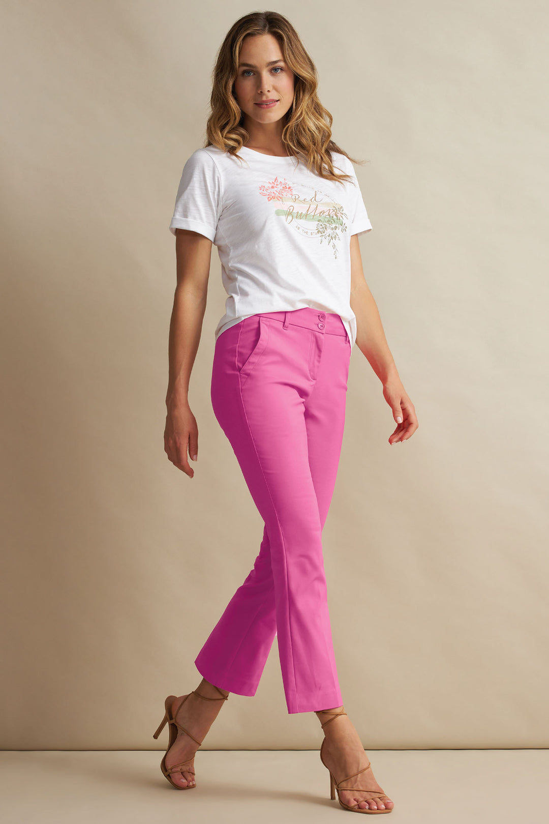 Red Button SRB4206 Bibette Cyclaam Pink Smart Trousers 72cm - Olivia Grace Fashion