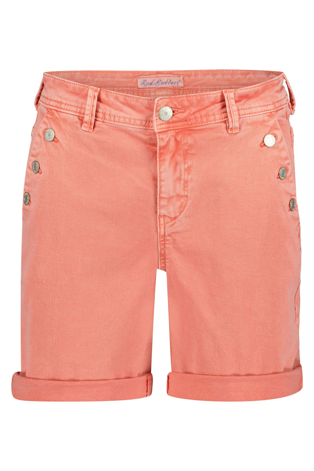 Red Button SRB4229 Bibette Flamingo Pink Denim Shorts - Olivia Grace Fashion