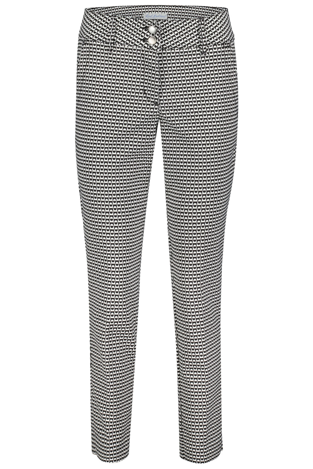 Red Button SRB4244 Diana Black Fancy Vichy Trousers - Olivia Grace Fashion