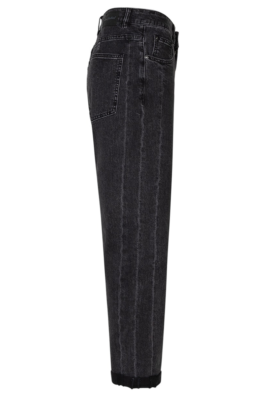 Red Button SRB4589 Caitlin Sidepatch Black Denim Barrel Jeans