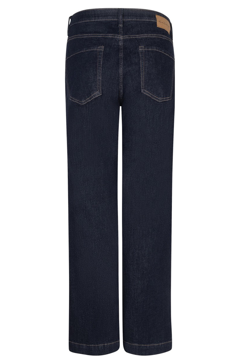 Dark blue jeans on a white background