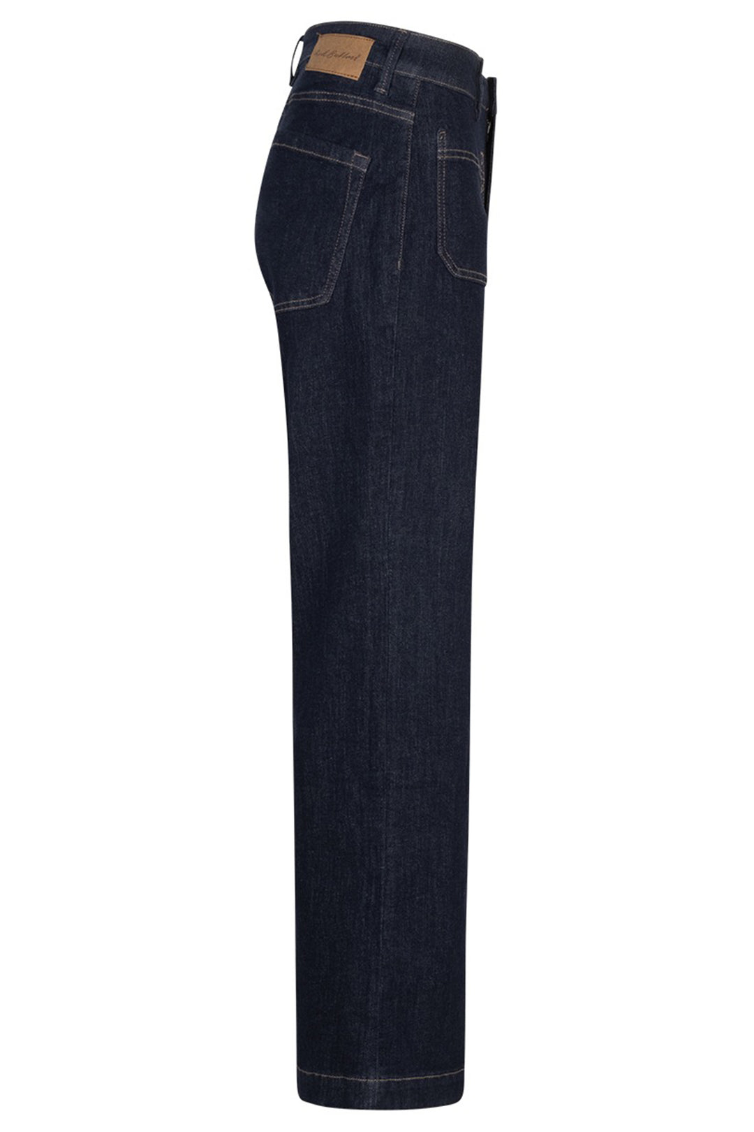 Dark blue jeans on a white background