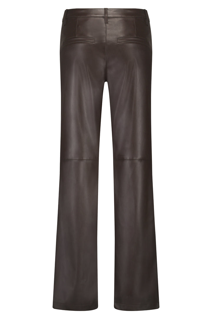 Red Button SRB4627A Brown Colette Faux Leather Trousers L31