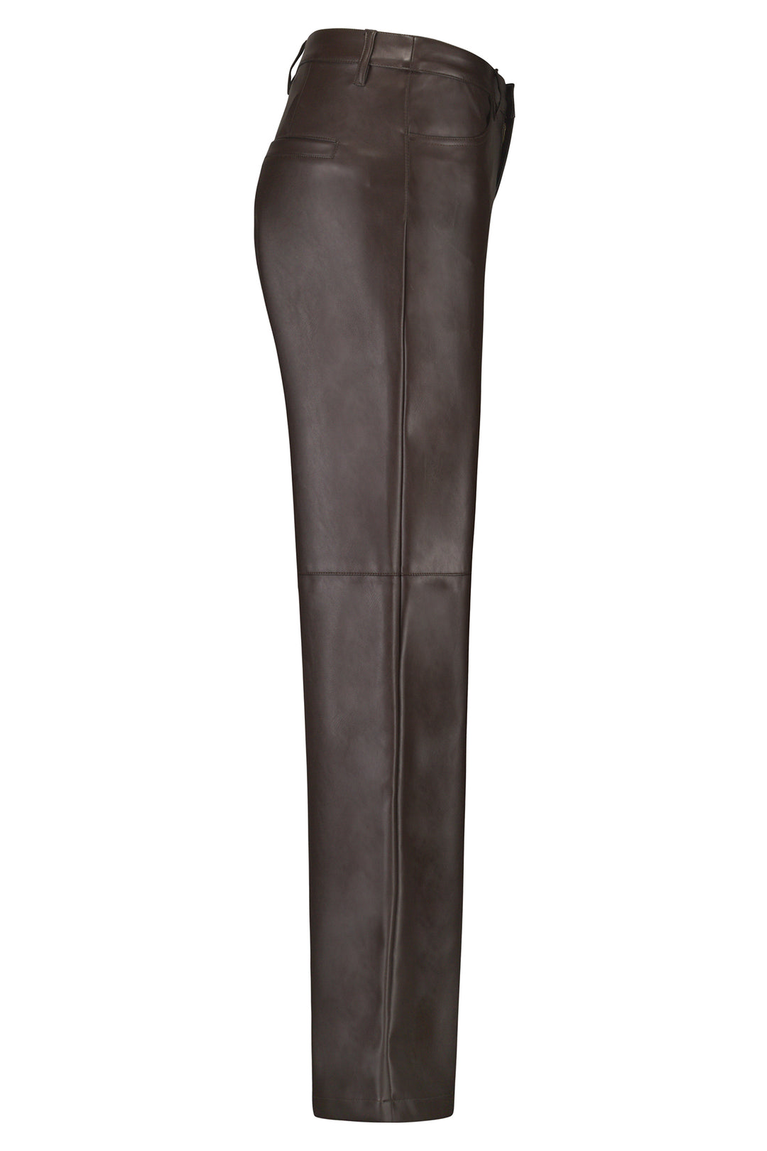 Red Button SRB4627A Brown Colette Faux Leather Trousers L31