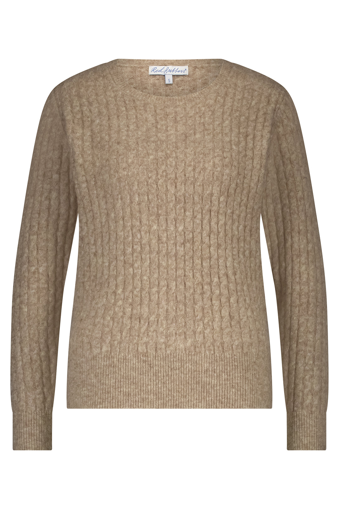Beige sweater on a white background