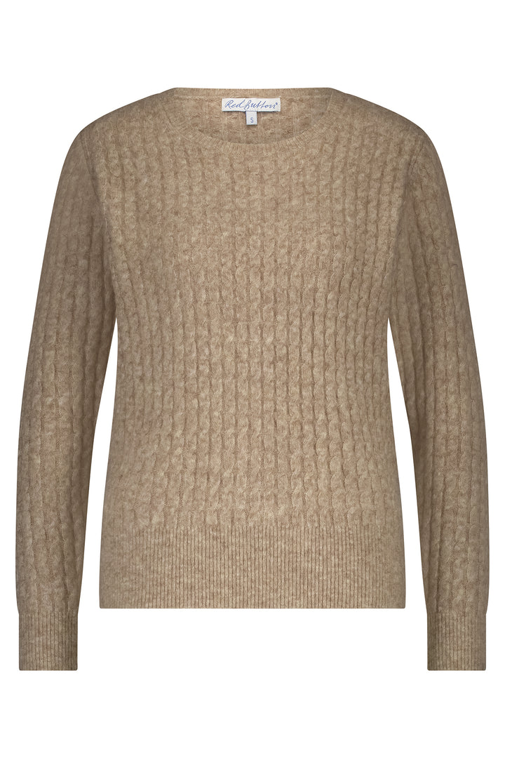 Beige sweater on a white background