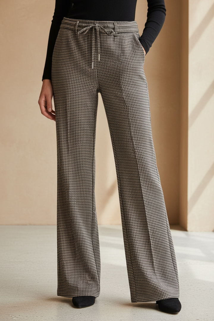 Red Button SRB4713 Black Latte Colette Pied de Poule Trousers