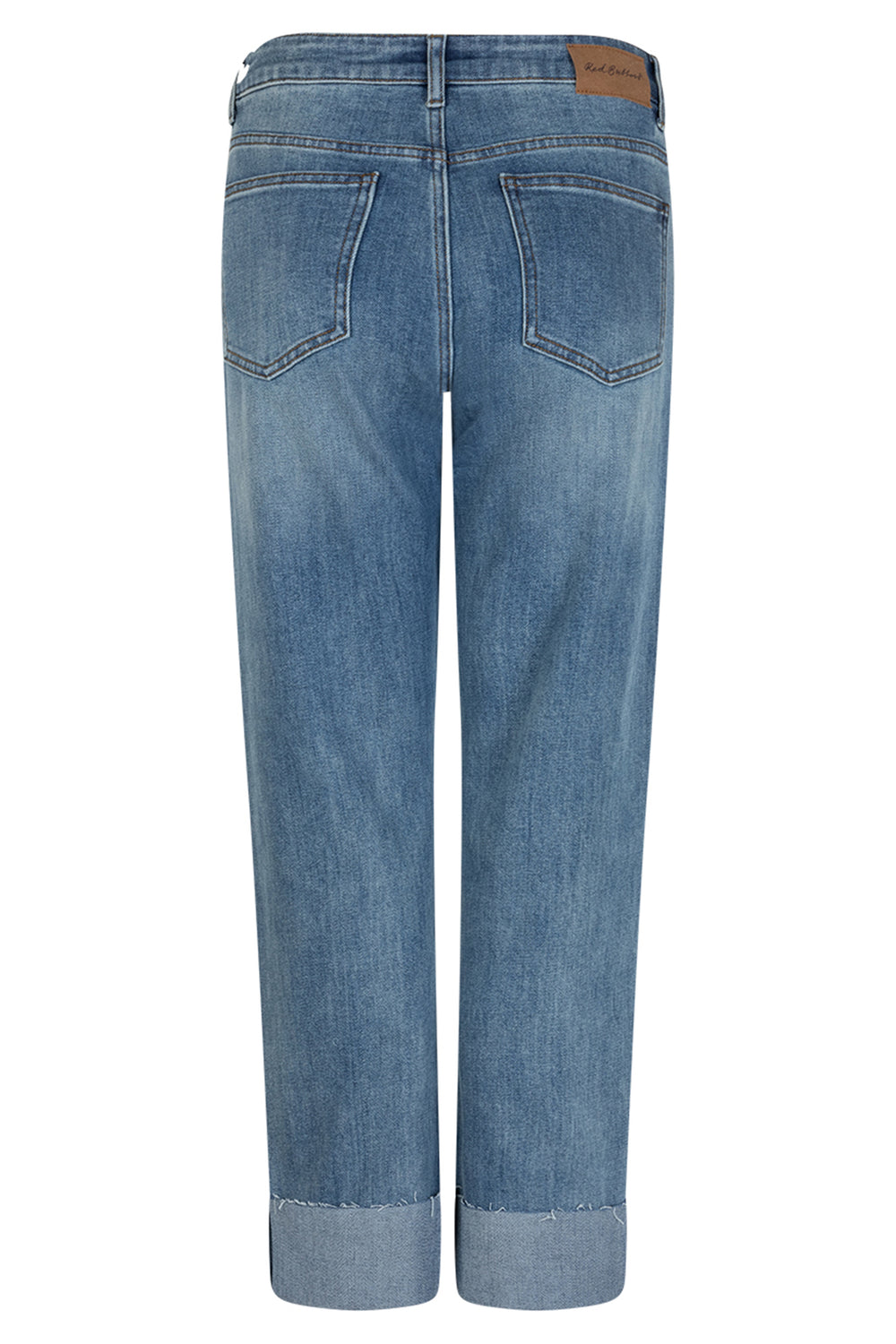 Blue jeans on a white background