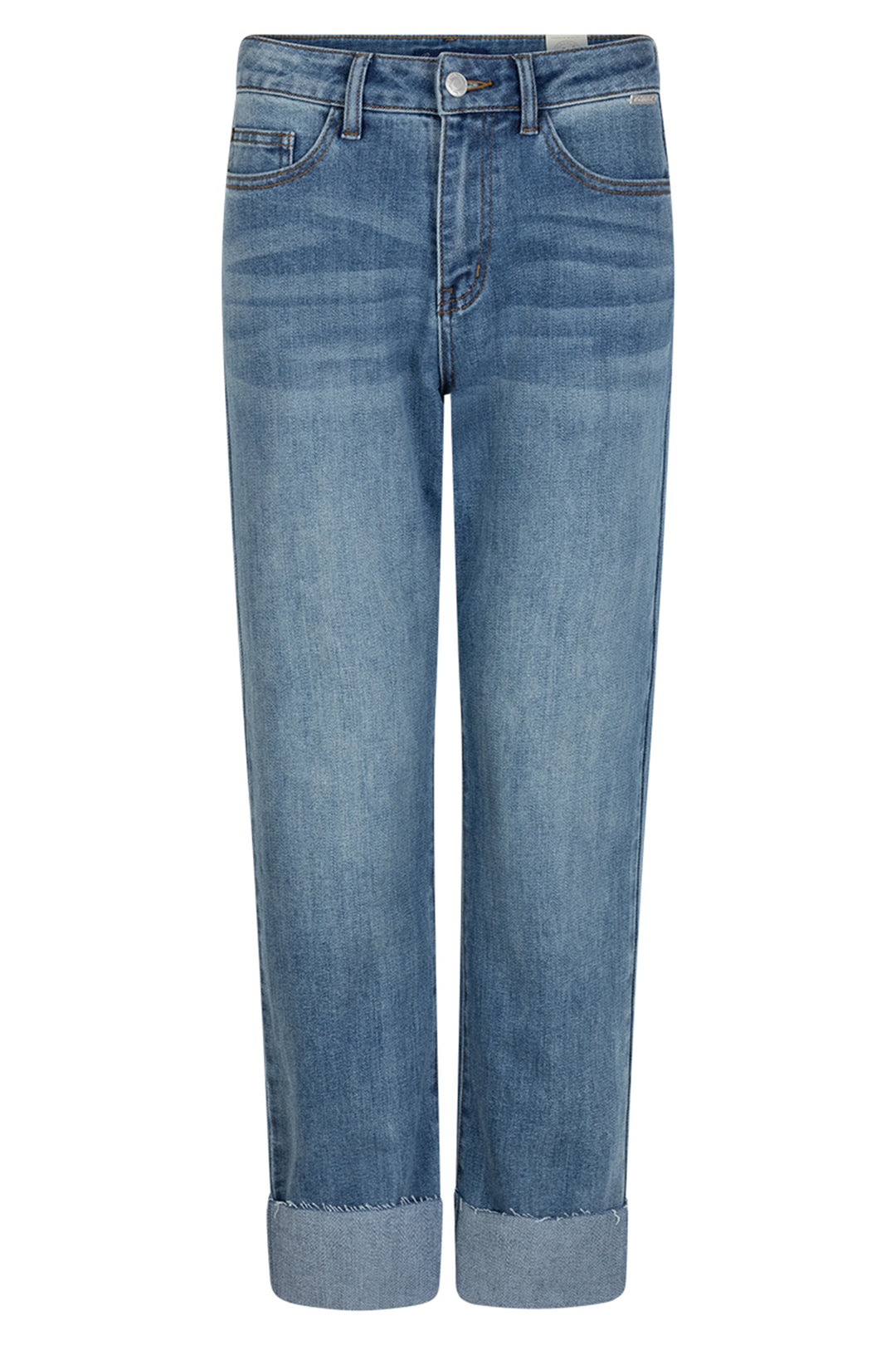 Blue jeans on a white background