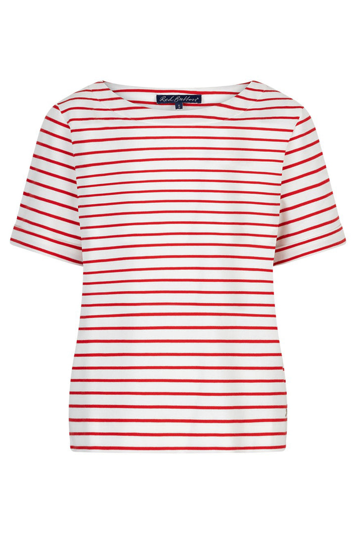 Red Button SRB4754 Red Terry Stripe Short Sleeve Top
