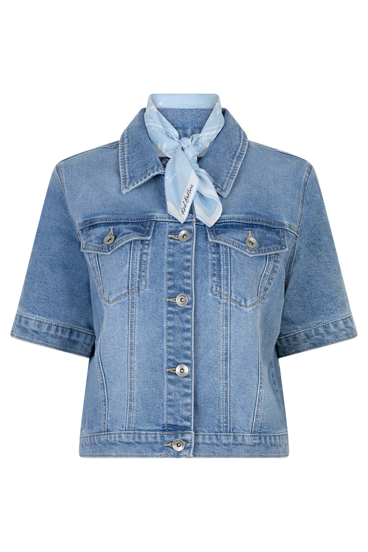 Red Button SRB4834 Jackie Midstone Blue Short Sleeve Shirt &amp; Bandana