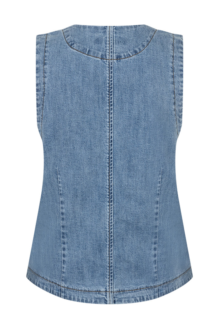 Red Button SRB4867 Blue Denim Waistcoat