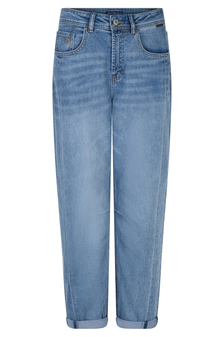 Red Button SRB4911 Caitlina Mid Stone Blue Side Patch Jeans