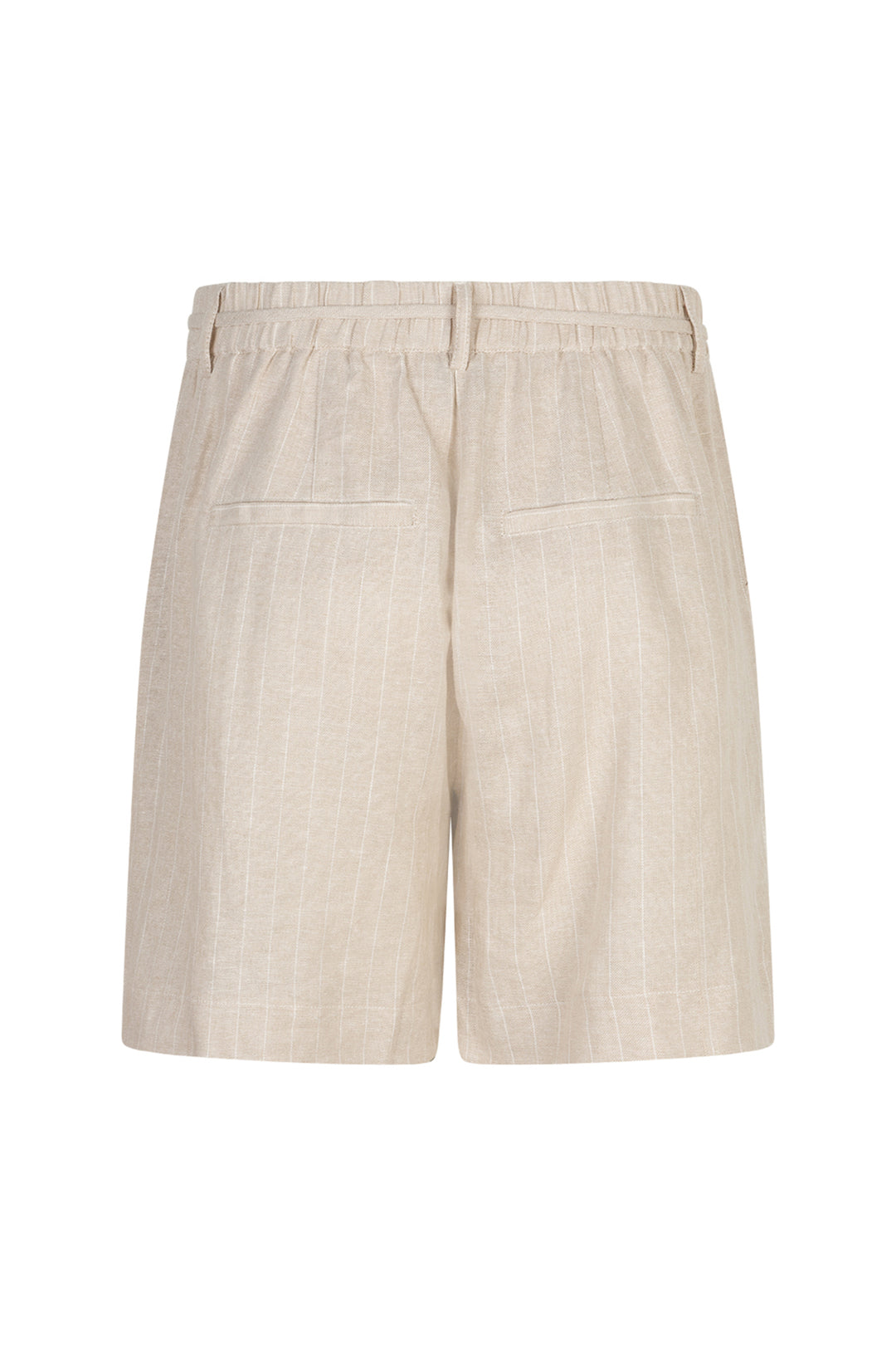 Red Button SRB4914 Cami Pebble Beige Linen Mix Pinstripe Shorts