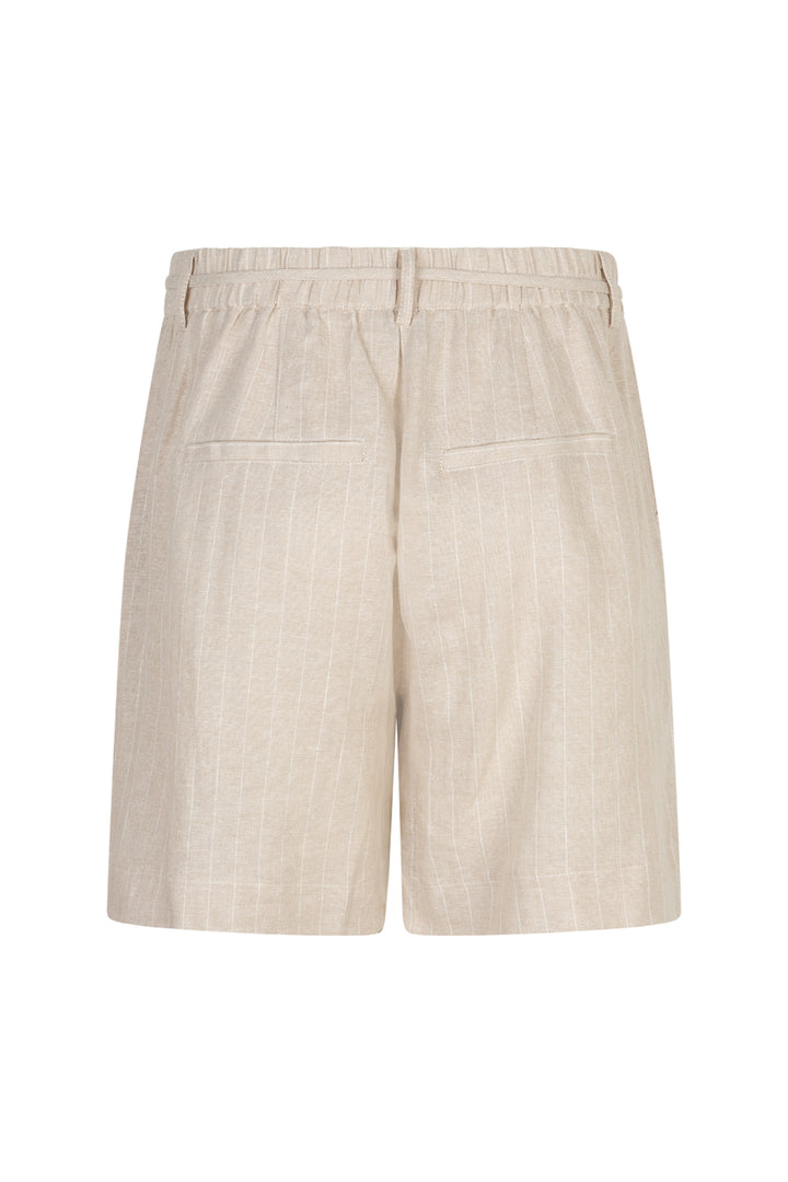 Red Button SRB4914 Cami Pebble Beige Linen Mix Pinstripe Shorts