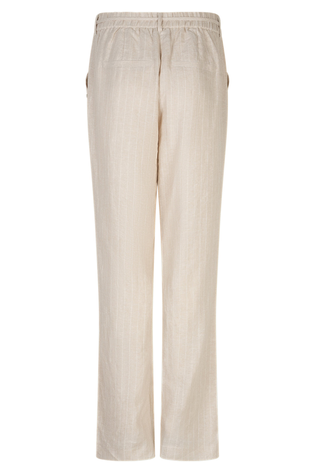 Red Button SRB4915A Claudette Pebble Beige Linen Mix Pinstripe Trousers