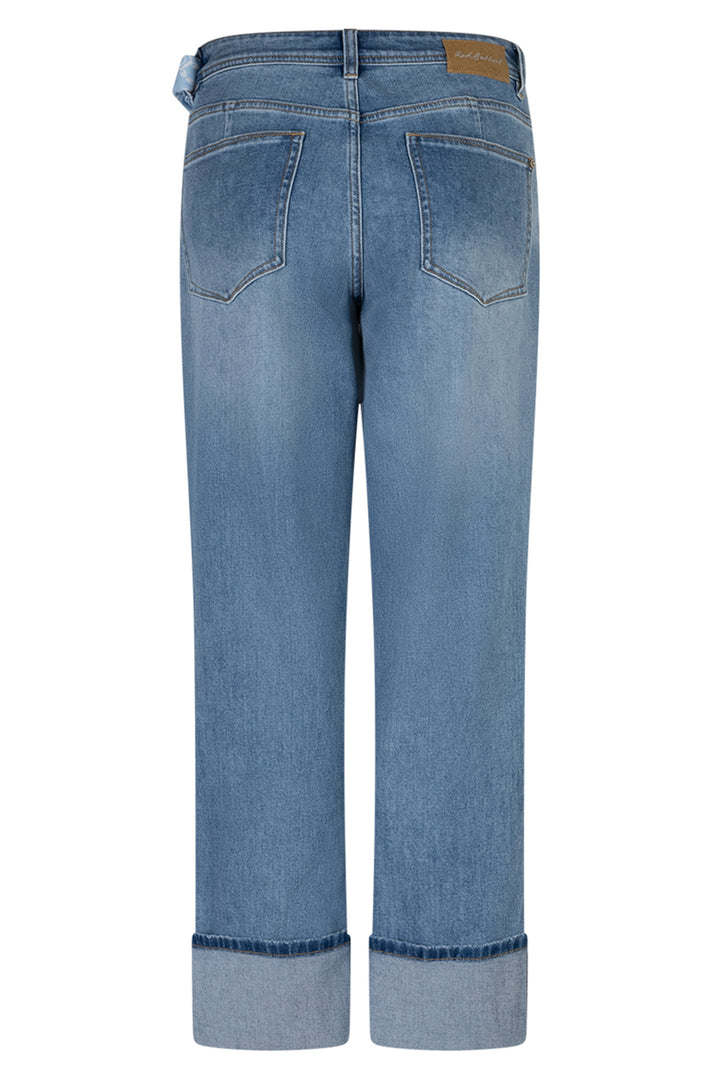 Red Button SRB4928 Kim Stone Used Blue High Hem Jeans & Scarf