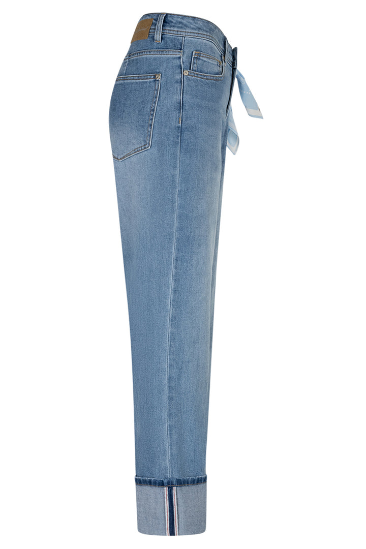 Red Button SRB4928 Kim Stone Used Blue High Hem Jeans & Scarf
