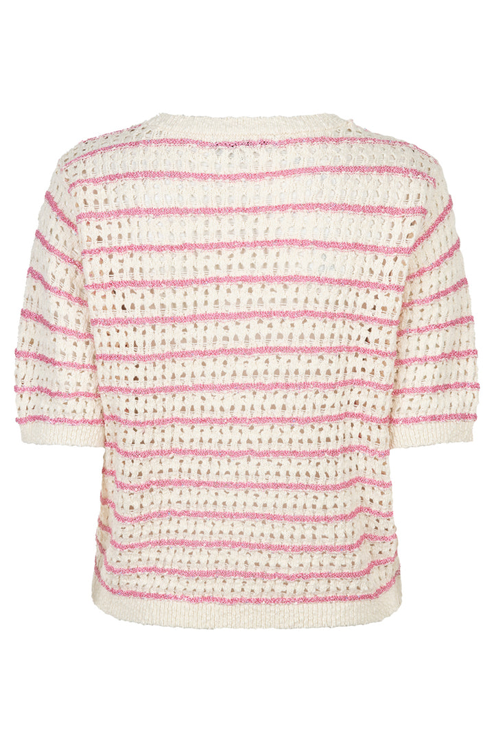 Red Button SRB4950 Jolene Pink Stripe Short Sleeve Top