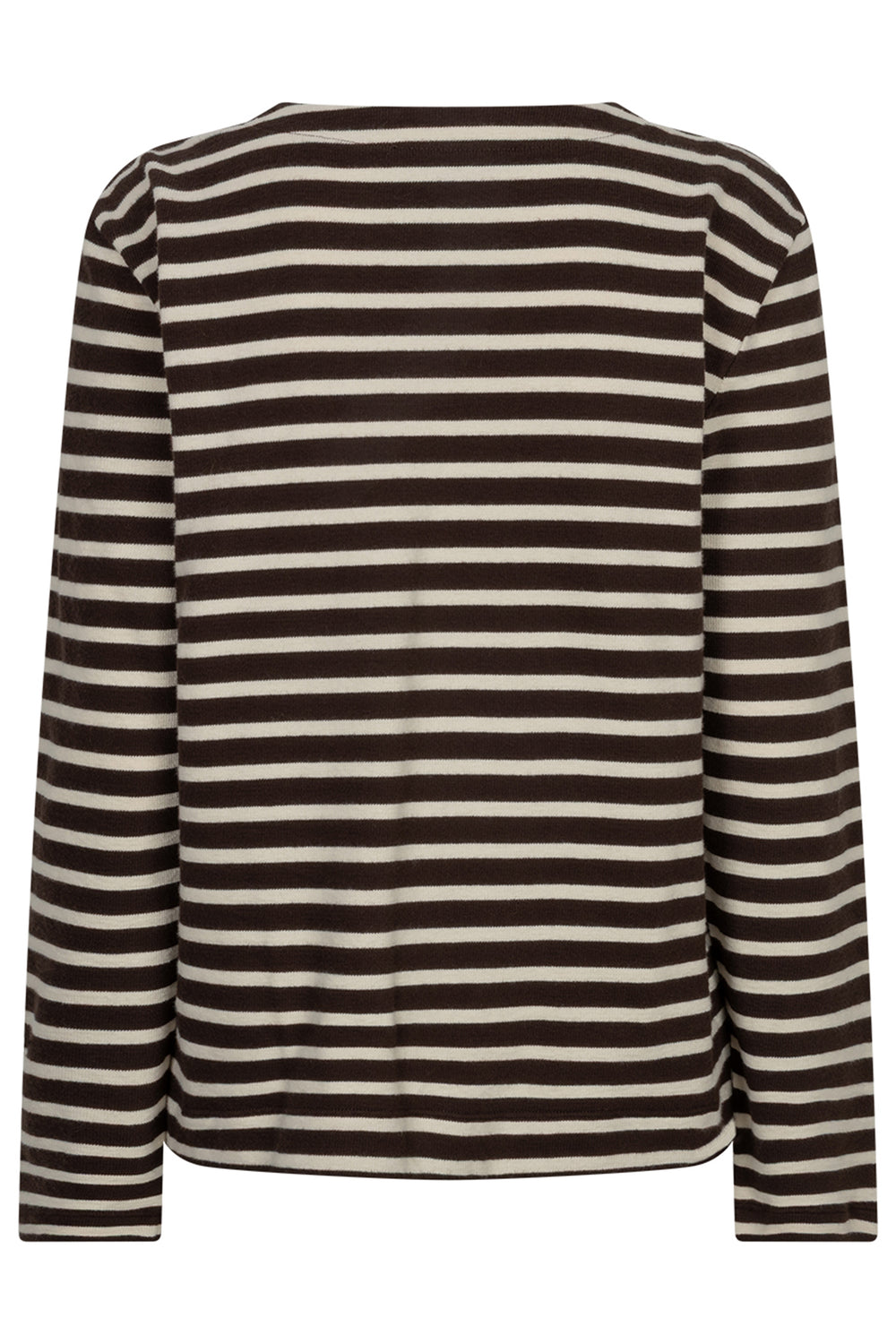 Red Button Terry brown creme striped top at Olivia Grace Fashion