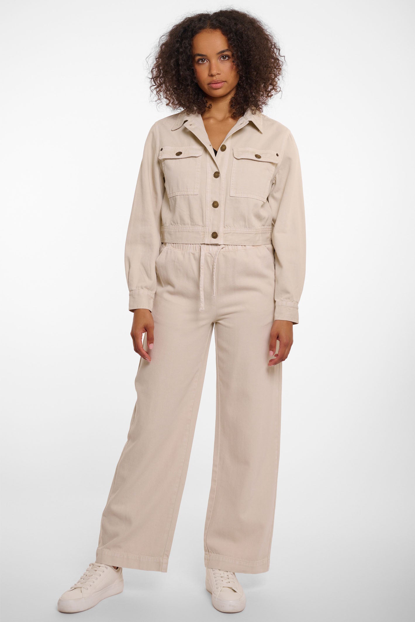 Rino & Pelle Arizona Cropped Denim Jacket Birch Cream 6002521