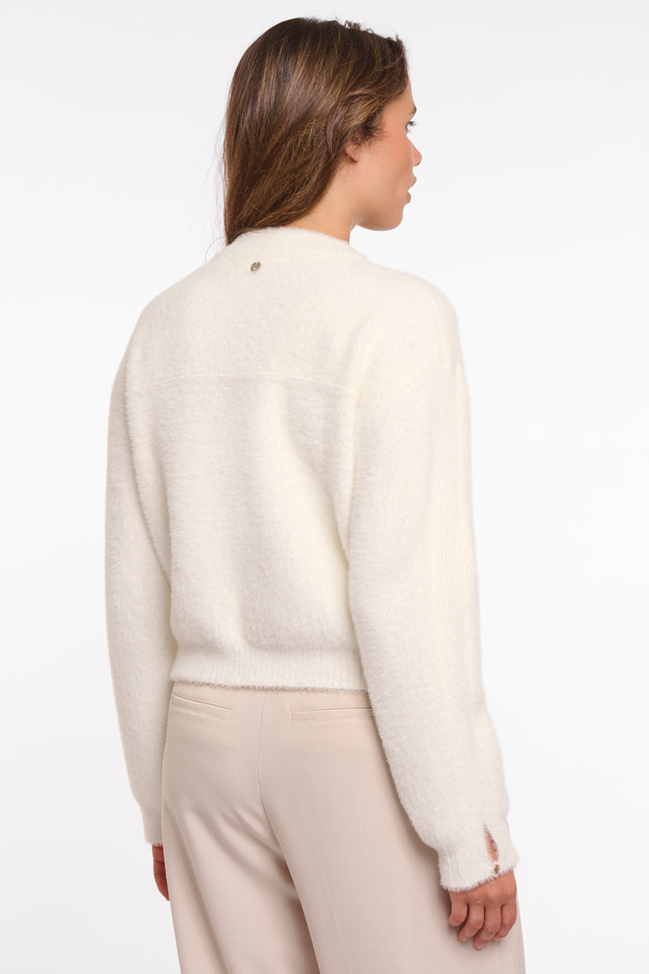 Rino & Pelle Bento Snow White Zip Front Cardigan