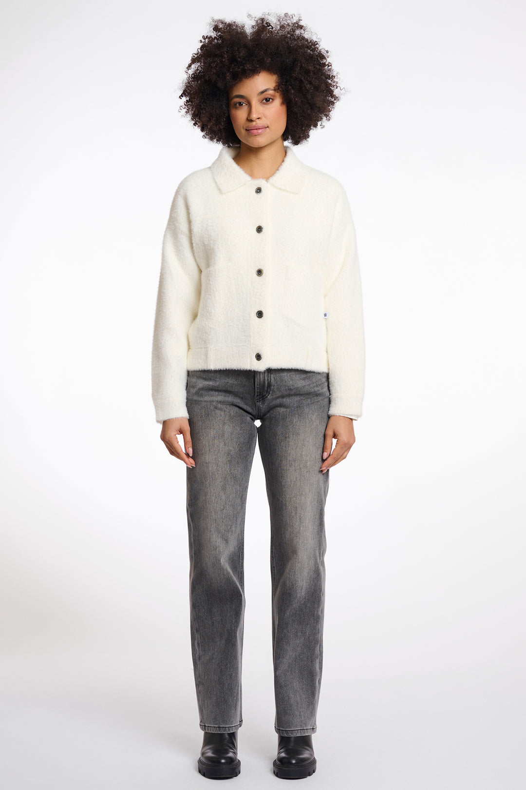 Rino & Pelle Bubbly Snow White Boxy Jacket - Olivia Grace Fashion