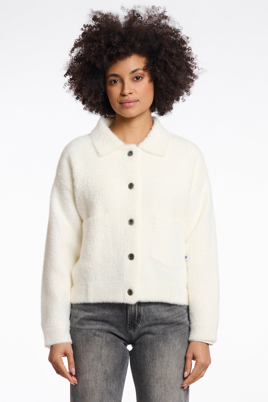 Rino & Pelle Bubbly Snow White Boxy Jacket - Olivia Grace Fashion